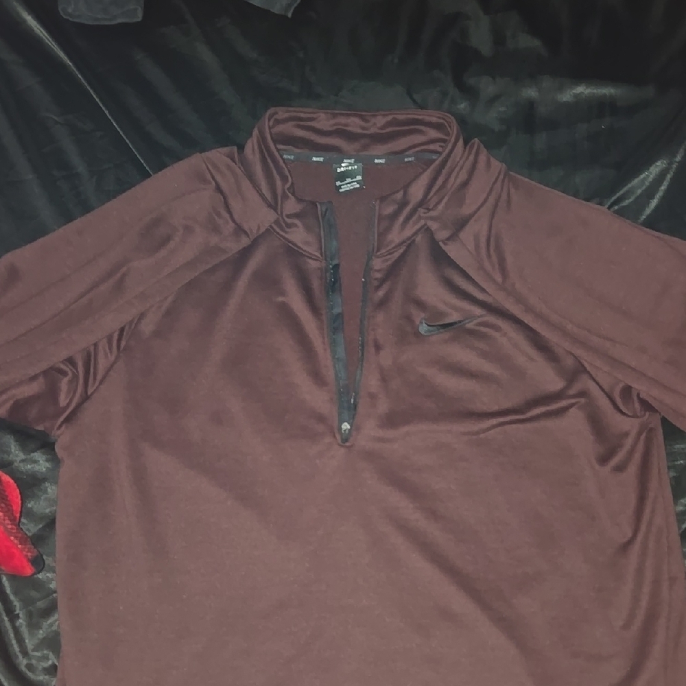 Nike Maroon Quarter-Zip Pullover